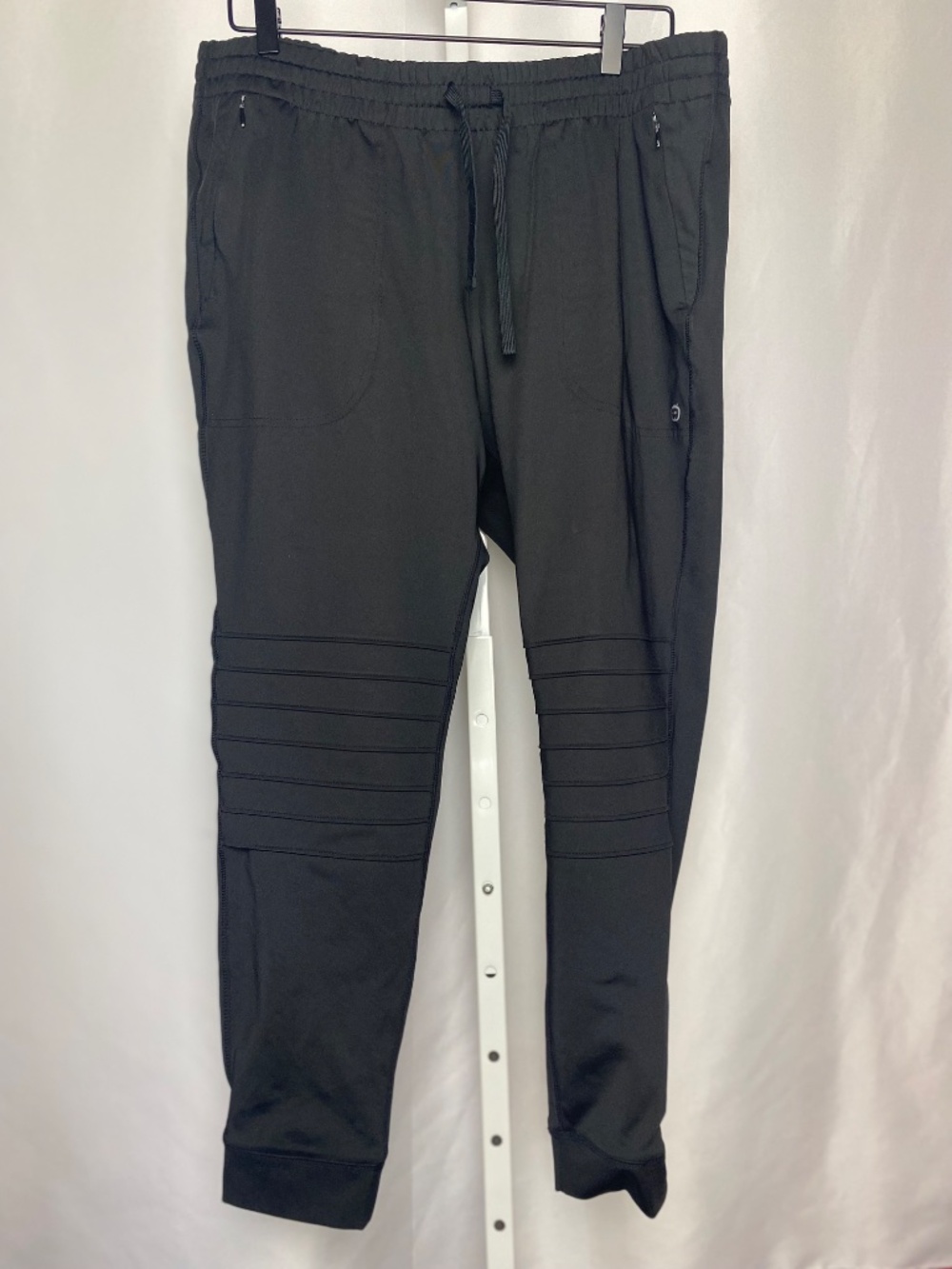 💙 3/$6 Wonderwink Moto Womenʻs Black Modern Fit Pull on Jogger Scrub Pant LP